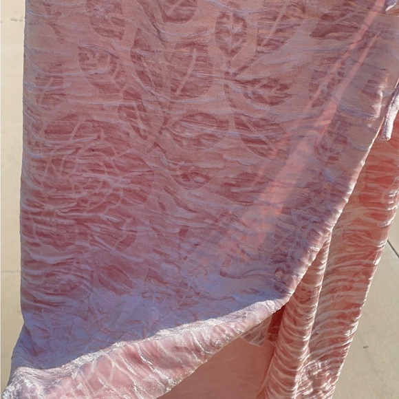 Everly Light Pink Asymmetrical Wrap Dress - Picture 6 of 12